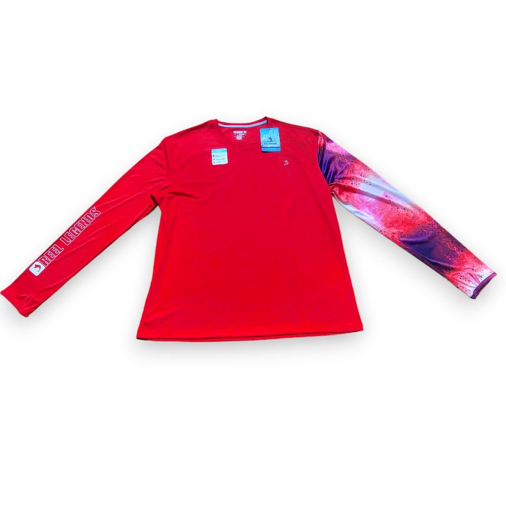 Reel Legends Freeline Round Neck Long Sleeve Top - Women's L NWT